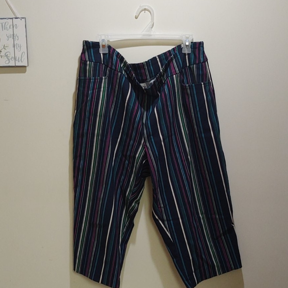 Terra & Sky Striped Capris
